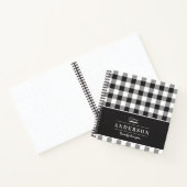 Farmhouse Black Buffalo Check Family Bakkers Notitieboek (Binnen)