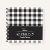 Farmhouse Black Buffalo Check Family Bakkers Notitieboek (Voorkant)