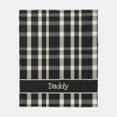 Farmhouse Black Cream Pset met naam Fleece Deken (Voorkant)