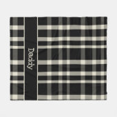 Farmhouse Black Cream Pset met naam Fleece Deken (Voorkant (Horizontaal))