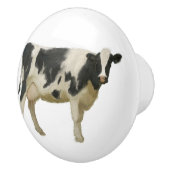 Farmhouse Black n White Cow Rustic Kitchen Cabinet Keramische Knop (Rechts)