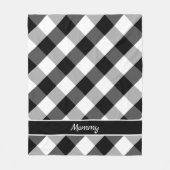 Farmhouse Black White Buffalo Check, naam Fleece Deken (Voorkant)