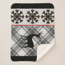 Farmhouse Black White Buffalo Deer Snowflake