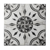 Farmhouse Black White Pattern Land Chic Rustic Tegeltje (Voorkant)