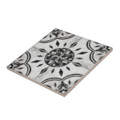 Farmhouse Black White Pattern Land Chic Rustic Tegeltje (Zijkant)