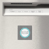 Farmhouse Bless Black Buffalo Pset & Blauwgroen Magneet (Insitu (Vaatwasser))