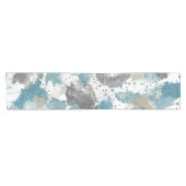 Farmhouse Blue Gray Palette Splatter Korte Tafelloper (Horizontaal)