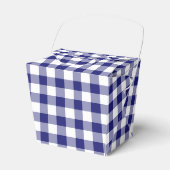 Farmhouse Blue & White Checkered Gingham Pattern Bedankdoosjes (Voorkant Zijde)