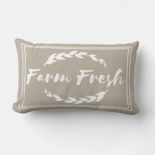 Farmhouse Boerderij Fresh Sprigs Taupe Kussen