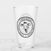 Farmhouse Boerderij — Illustratie verse koeien Glas (Achterkant)