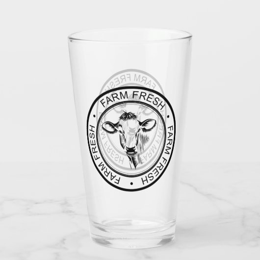 Farmhouse Boerderij — Illustratie verse koeien Glas (Achterkant)