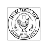 Farmhouse Boerderij Round Chicken Rubberstempel (Afrduk)