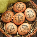 Farmhouse Boerderij  Round Chicken Rubberstempel<br><div class="desc">Organic Eggs Family Boerderij  Rustic Chicken voor je boerderijproductie,  met de hand getekend door mij. Ronde vorm</div>