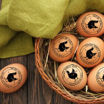 Farmhouse Boerderij  Round Chicken Rubberstempel<br><div class="desc">Organic Eggs Family Boerderij  Rustic Chicken voor je boerderijproductie,  met de hand getekend door mij. Ronde vorm</div>