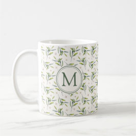 Farmhouse Botanical Initial M Cottage Garden Koffiemok