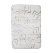 Farmhouse Botanical White Wood Blush Rustige blade Badmat (Voorkant Verticaal)