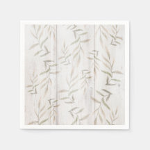 Farmhouse Botanical White Wood Blush Rustige blade