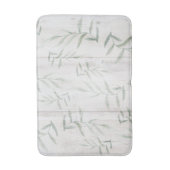 Farmhouse Botanische White Wood Rustige Bladeren Badmat (Voorkant Verticaal)