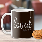 Farmhouse Brown Love Faith Quote minimalistisch Koffiemok