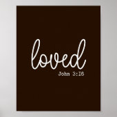 Farmhouse Brown Love Faith Quote minimalistisch Poster (Voorkant)