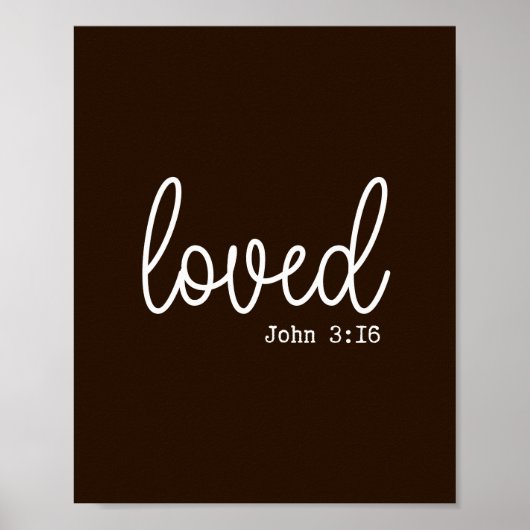 Farmhouse Brown Love Faith Quote minimalistisch Poster (Voorkant)