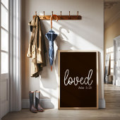 Farmhouse Brown Love Faith Quote minimalistisch Poster