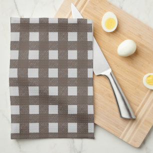 Farmhouse Brown Pset Cow Monogram Theedoek