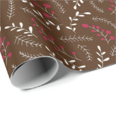 Farmhouse brown rustic foliage met een schattig pa cadeaupapier (Rol Hoek)