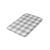 Farmhouse Buffalo Check Plaid Neutral Gray White Badmat (Gekanteld)