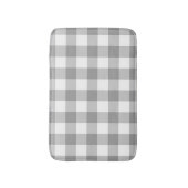 Farmhouse Buffalo Check Plaid Neutral Gray White Badmat (Voorkant Verticaal)