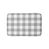 Farmhouse Buffalo Check Plaid Neutral Gray White Badmat (Voorkant)
