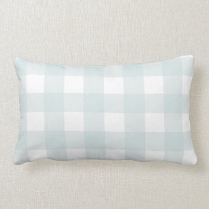Farmhouse Buffalo Check Pset Blue White Accent Kussen