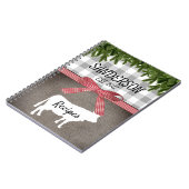 Farmhouse Buffalo Check Rustic Cow | Kerstmis Notitieboek (Linkerzijde)