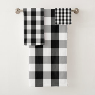 Farmhouse Buffalo zwart-wit controleren Bad Handdoek