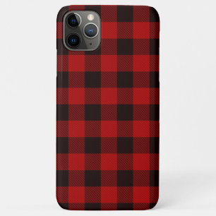 Farmhouse Cabin Red Black Pset Buffalo Check Case-Mate iPhone Case