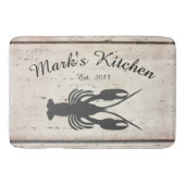 Farmhouse Cajun Crawfish Monogram Kitchen Mat (Voorkant)