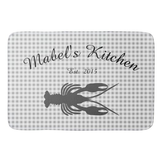 Farmhouse Cajun Crawfish Monogram Kitchen Mat (Voorkant)