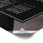 Farmhouse Check Alfabetical Weddenschap Seating Ch Poster (Hoek)