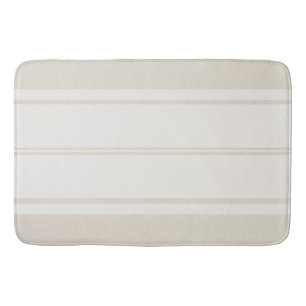 Farmhouse Chic Creamy Taupe & White Stripe Badmat