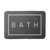 Farmhouse Chic Dark Gray White Simple Typografie Badmat (Voorkant)