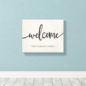 Farmhouse Chic | Welkom Canvas Afdruk (Insitu (Houten vloer))