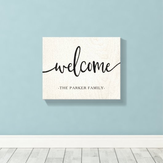 Farmhouse Chic | Welkom Canvas Afdruk (Insitu (Houten vloer))