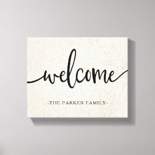 Farmhouse Chic Welkom Canvas Afdruk