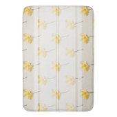 Farmhouse Chic Yellow Flowers & White Stripe Badmat (Voorkant Verticaal)
