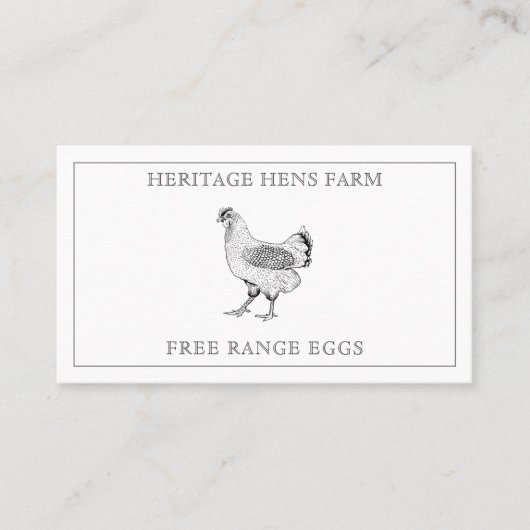 Farmhouse Chicken Eggs QR Code Visitekaartje (Voorkant)