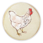 Farmhouse Chicken Keramische Knop (Voorkant)