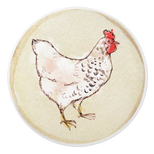 Farmhouse Chicken Keramische Knop
