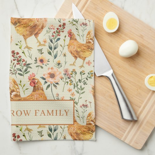 Farmhouse Chicken Kitchen Towels Theedoek (Quarter Fold)