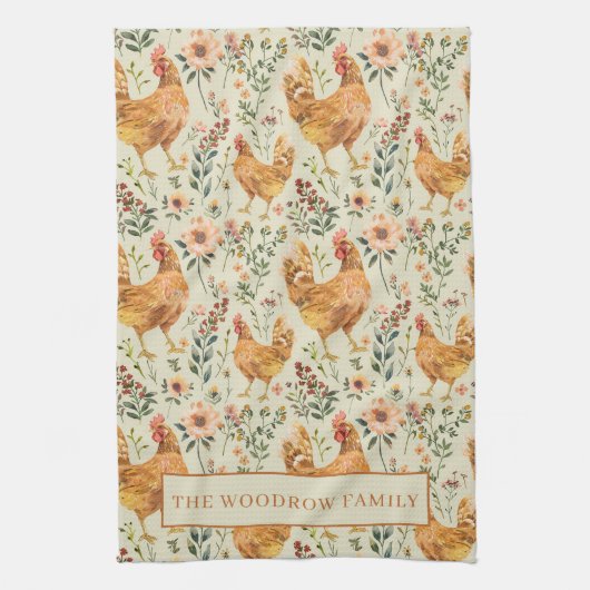 Farmhouse Chicken Kitchen Towels Theedoek (Verticaal)