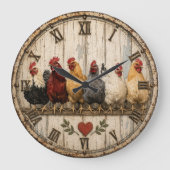 Farmhouse Chicken Rustic Grote Klok (Voorkant)